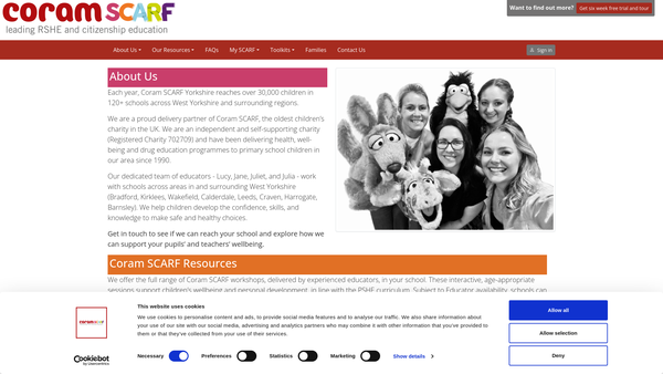 Screenshot of the Life Education (Bradford) Limited website