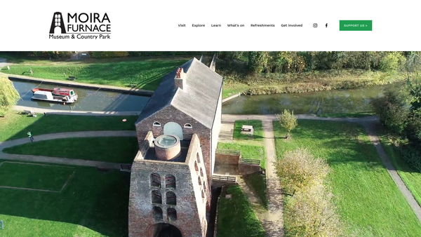 Screenshot of the The Moira Furnace Museum Trust Limited website