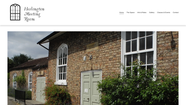 Screenshot of the Heslington Parish Council Village Hall website