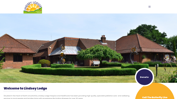 Screenshot of the Lindsey Lodge Limited website