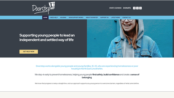 Screenshot of the Grimsby And Cleethorpes Area Doorstep website