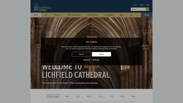 Screenshot of the The Diocesan Digest Sound Magazine Of Lichfield Cathedral website