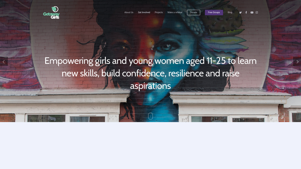 Screenshot of the Getaway Girls website