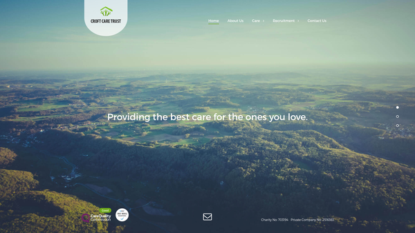 Screenshot of the Croft Care Trust website