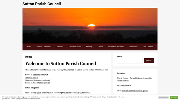 Screenshot of the Allotments To Former Highway Surveyors website