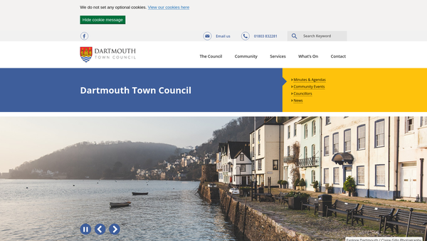 Screenshot of the The Public Purposes Share Of The Dartmouth Trust website