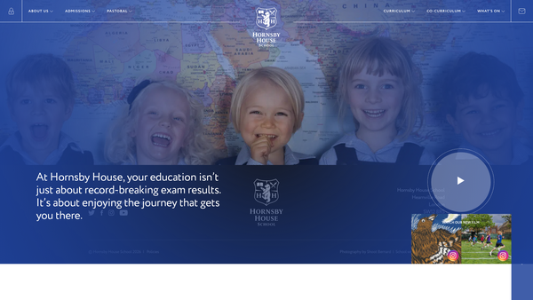 Screenshot of the Hornsby House Educational Trust website