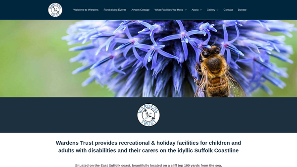 Screenshot of the Warden's Charitable Trust website