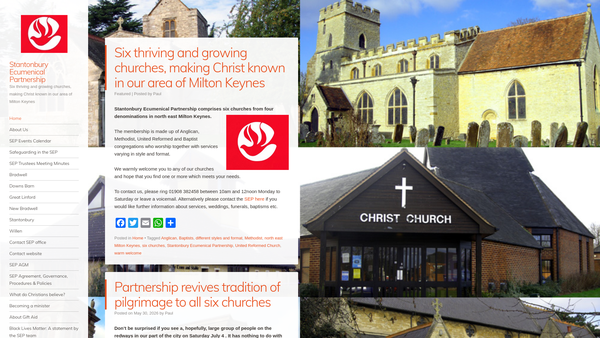 Screenshot of the The Cross And Stable Charities website