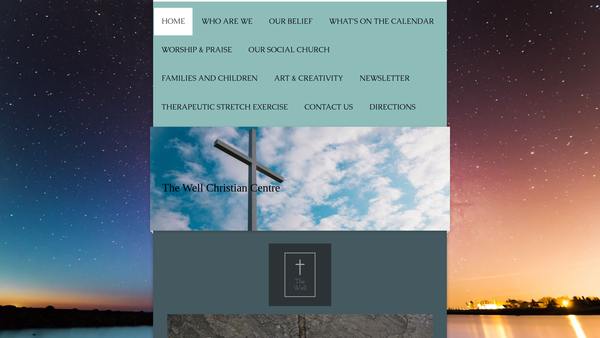 Screenshot of the The Well Church Wellington website