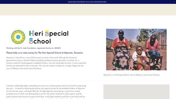 Screenshot of the The St Jude Foundation website