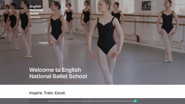 Screenshot of the English National Ballet School Limited website