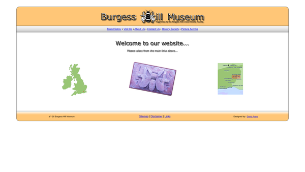 Screenshot of the Burgess Hill Heritage and History Association website
