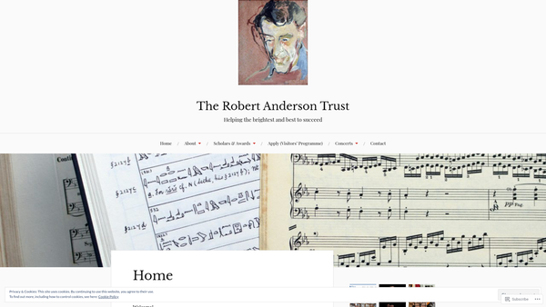 Screenshot of the The Robert Anderson Research Charitable Trust website