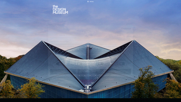 Screenshot of the The Design Museum website