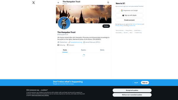 Screenshot of the The Hampden Trust website
