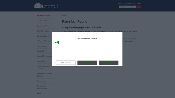 Screenshot of the Moorlands Community Association website