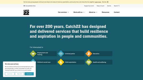 Screenshot of the The Crime Concern Trust Limited website
