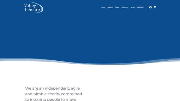 Screenshot of the Valley Leisure Limited website