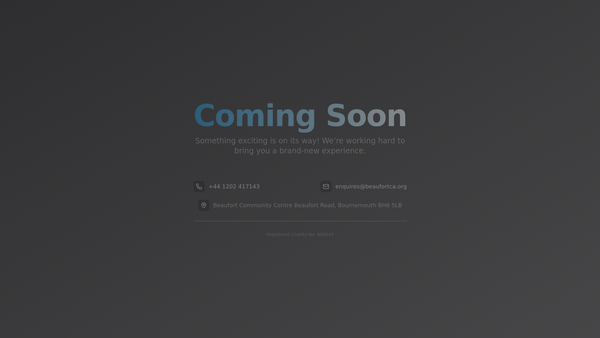 Screenshot of the Beaufort Community Association website