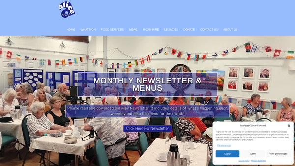 Screenshot of the The Alice Cross Centre website