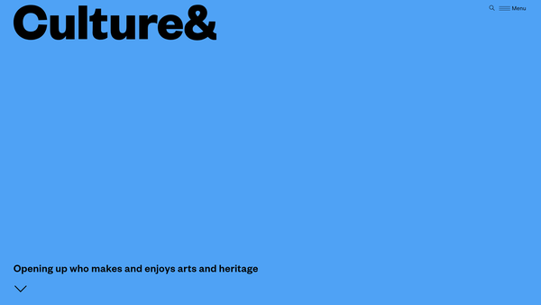 Screenshot of the Culture& Arts And Heritage website