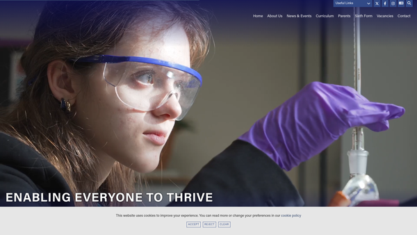 Screenshot of the The Langley Park School For Girls Parents/staff Association website