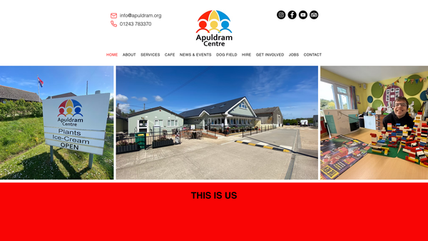 Screenshot of the The Apuldram Centre website