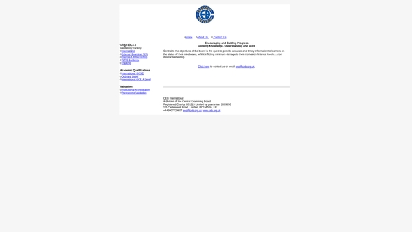 Screenshot of the The Central Examining Board Limited website