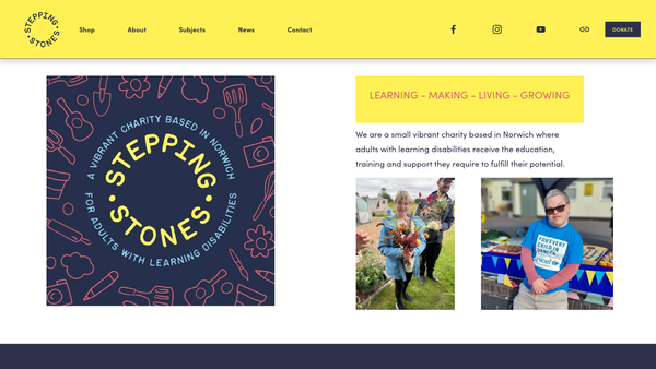 Screenshot of the Special Needs Enterprises (Norfolk) Limited website