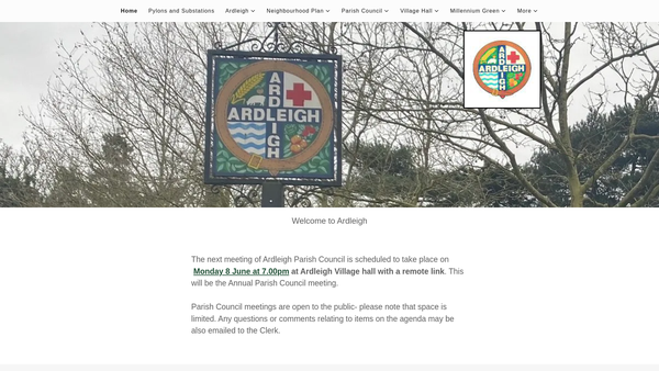 Screenshot of the The Recreation Ground, Ardleigh website