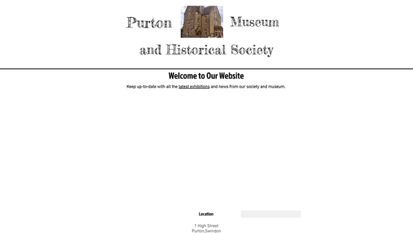 Screenshot of the Purton Historical Society website