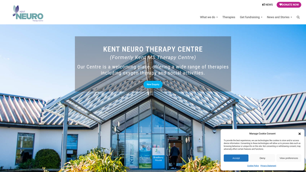 Screenshot of the Kent Neuro Therapy Centre Limited website