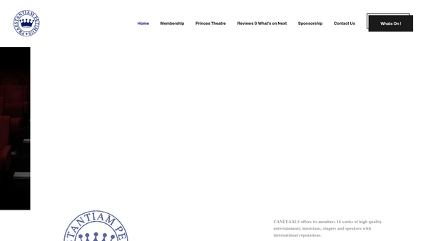 Screenshot of the Clacton And North East Essex Arts And Literary Society website