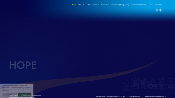 Screenshot of the Governors Of St Mary's Church Of England Primary School Charitable Trust website