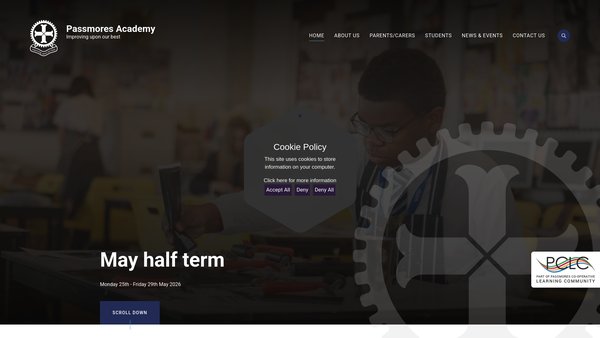 Screenshot of the Friends Of Passmores website