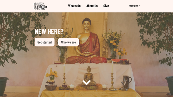 Screenshot of the The Nalanda Trust website
