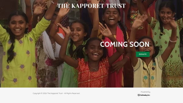 Screenshot of the The Kapporet Trust website