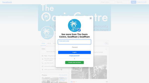 Screenshot of the Breckland Christian Fellowship website