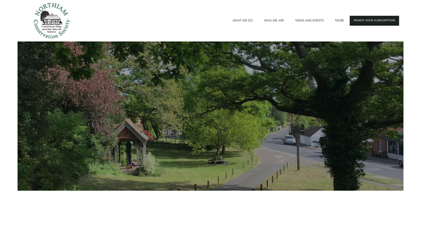 Screenshot of the Northiam Conservation Society website