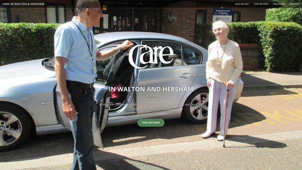 Screenshot of the Care In Walton And Hersham website