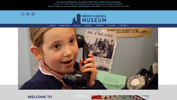 Screenshot of the Brightlingsea Museum website