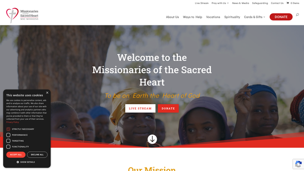 Screenshot of the M S C Charity Trust website