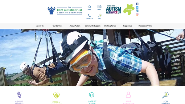 Screenshot of the The Kent Autistic Trust website