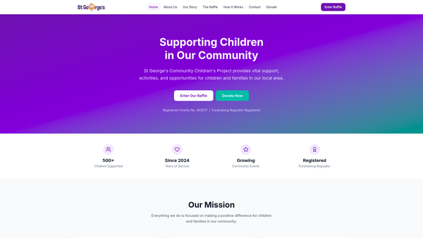 Screenshot of the St George's Community Children's Project Limited website