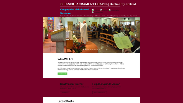 Screenshot of the The Congregation Of The Blessed Sacrament Charitable Trust website