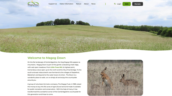 Screenshot of the The Magog Trust website