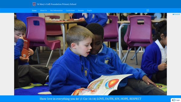 Screenshot of the St Mary's Primary School Association Of Parents, Teachers And Friends website