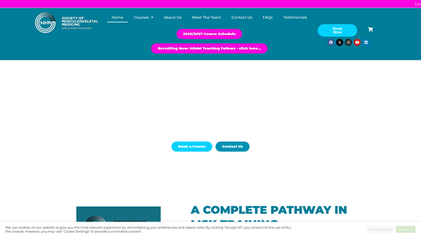 Screenshot of the The Society Of Musculoskeletal Medicine website