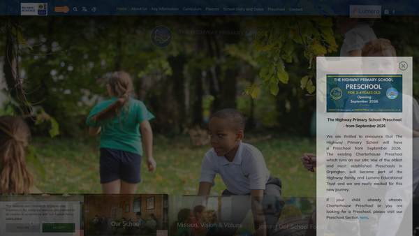 Screenshot of the Friends Of The Highway website